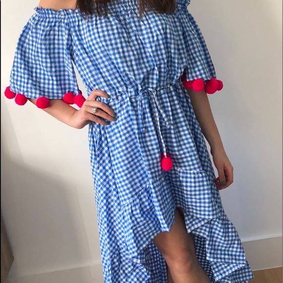 Sundress Dresses & Skirts - Alena Off The Shoulder Gingham Dress
